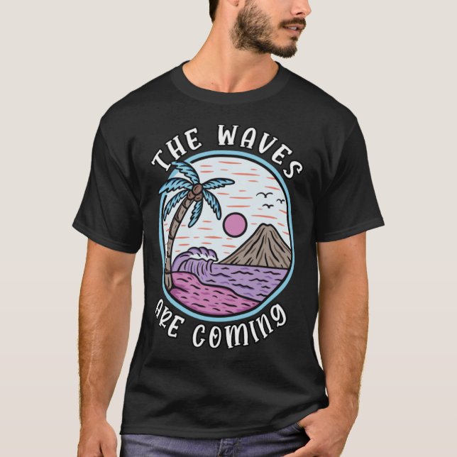 Camiseta La Playa Del Surfer Lleva Las Ondas. (Anverso)