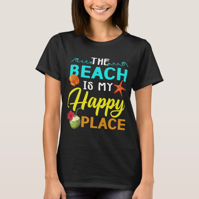Camiseta La playa es mi lugar feliz (Anverso)