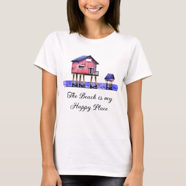 Camiseta La playa es mi lugar feliz (Anverso)