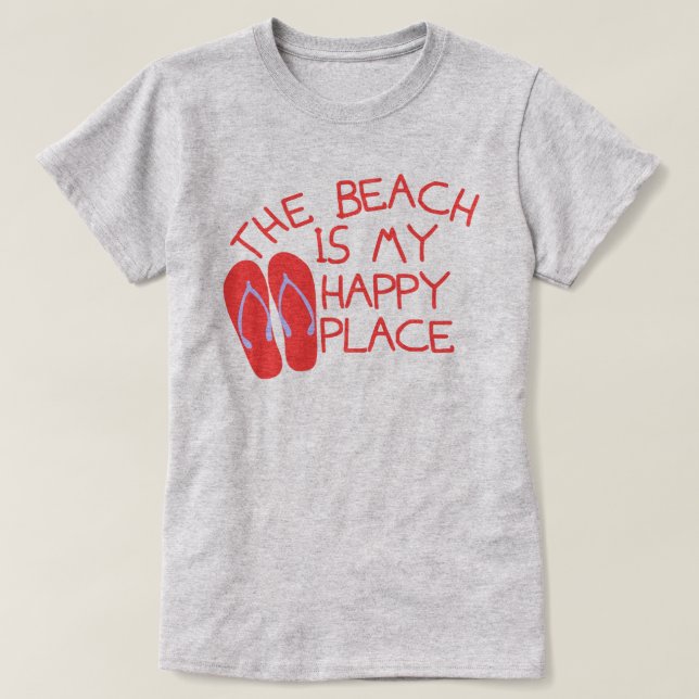 Camiseta La playa es mi lugar feliz (Diseño del anverso)