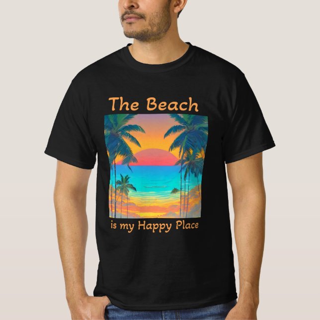 Camiseta La playa es mi lugar feliz (Anverso)