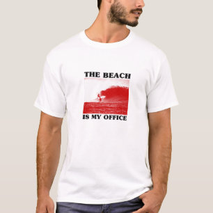 Camiseta La Playa Es Mi Oficina (Con Imagen De Surfista)