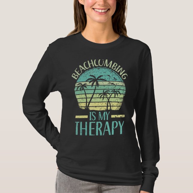 Camiseta La Playa Es Mi Terapia Beachcomber Beach Glass (Anverso)