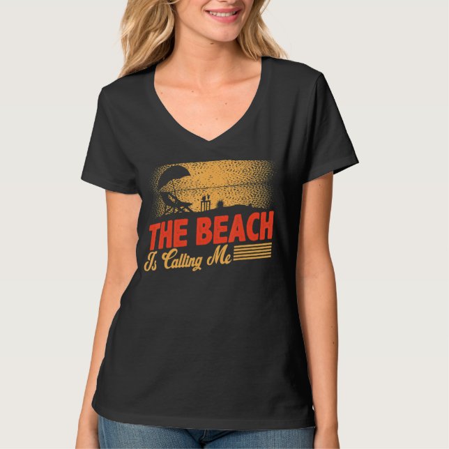 Camiseta La Playa Me Llama Paraíso De Surf Hawai Aloha (Anverso)