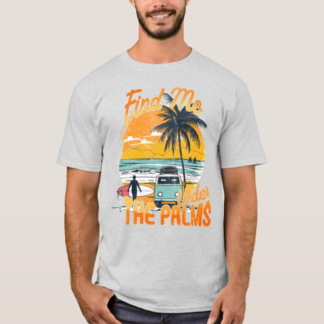 Camiseta La playa Retro de Palms (Anverso)