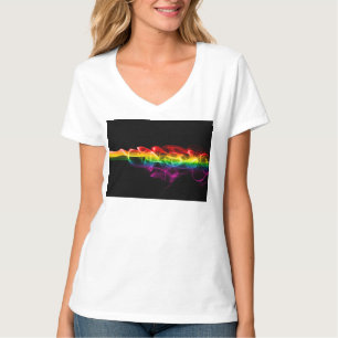 Camiseta La pluma de energía de arcoíris de SlipperyJoe atr