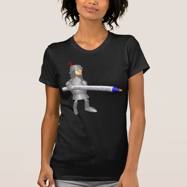 Camiseta La pluma es más poderosa que la espada Knight (Anverso)