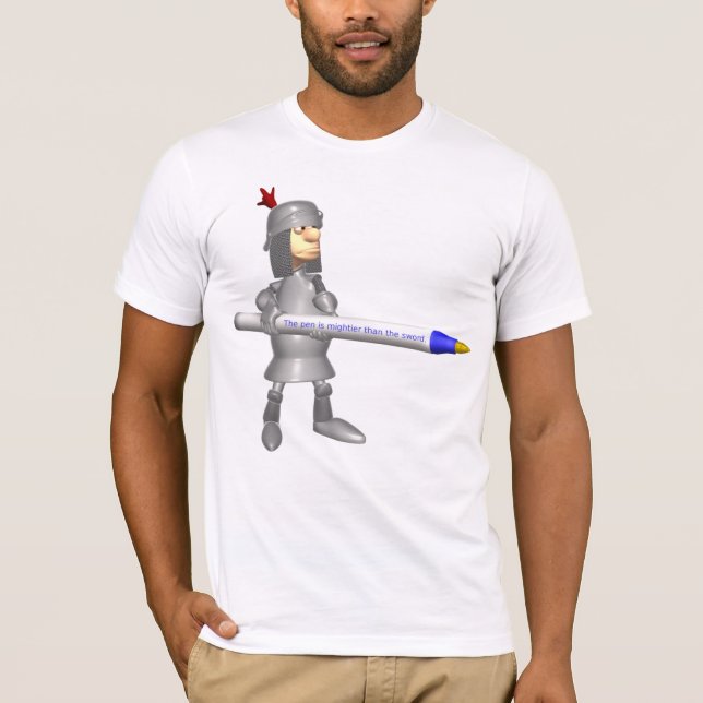 Camiseta La pluma es más poderosa que la espada Knight (Anverso)