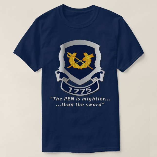 Camiseta La pluma Escudo de los Cuerpos de Jag es más poder (Diseño del anverso)