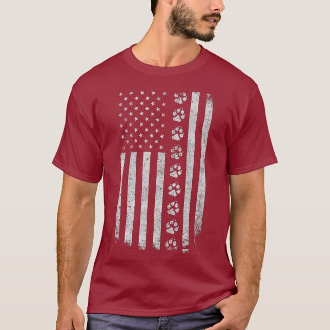 Camiseta La policía de la bandera de Estados Unidos está an (Anverso)