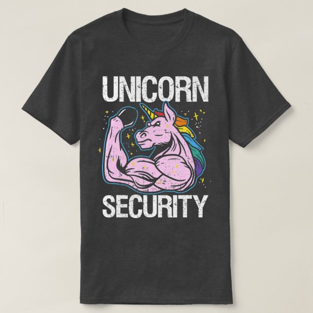 Camiseta La policía de unicornio disfraz de seguridad disfr (Diseño del anverso)