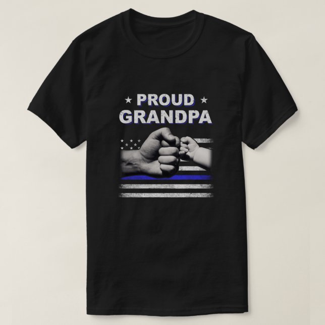 Camiseta La policía del abuelo está muy orgullosa, los padr (Diseño del anverso)