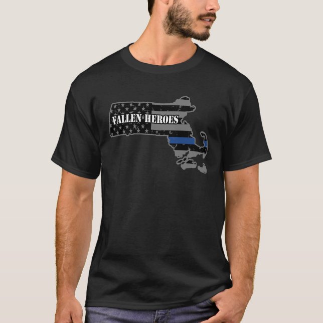 Camiseta La policía del estado de Massachusettes forma (Anverso)