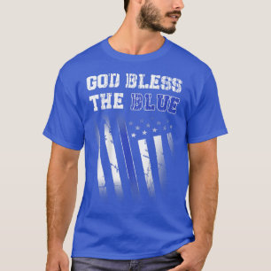 Camiseta La Policía Delgada Línea Azul, Dios Bendiga El Azu