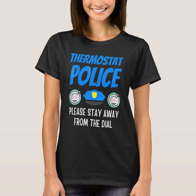 Camiseta La policía termostatica los padres Día del humor d (Anverso)