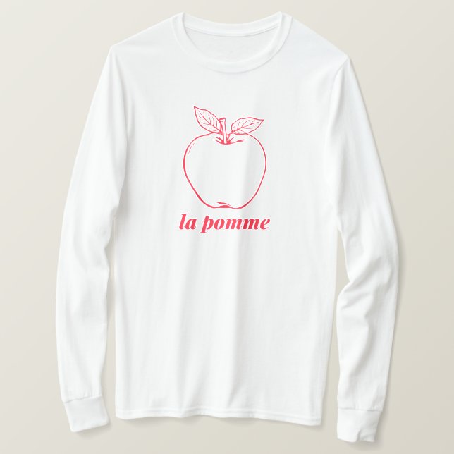Camiseta la pomme (Anverso del diseño)