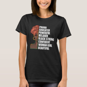 Camiseta La potente y orgullosa configuración de Melanin Bl