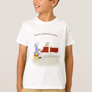 Camiseta "La práctica mantiene la perfección" Mozart juga
