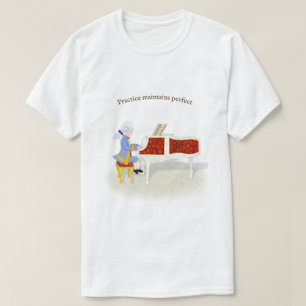 Camiseta "La práctica mantiene la perfección" Mozart juga