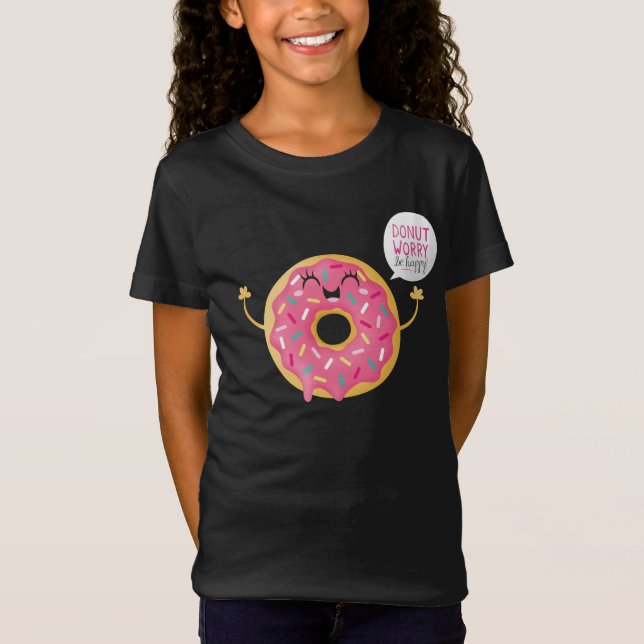 Camiseta La preocupación negra fresca del buñuelo de la (Anverso)