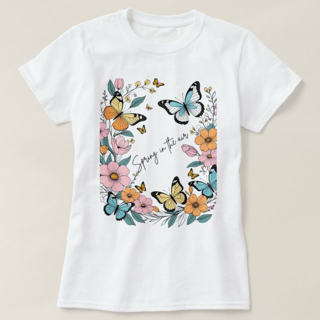 Camiseta La primavera está en el aire (Diseño del anverso)