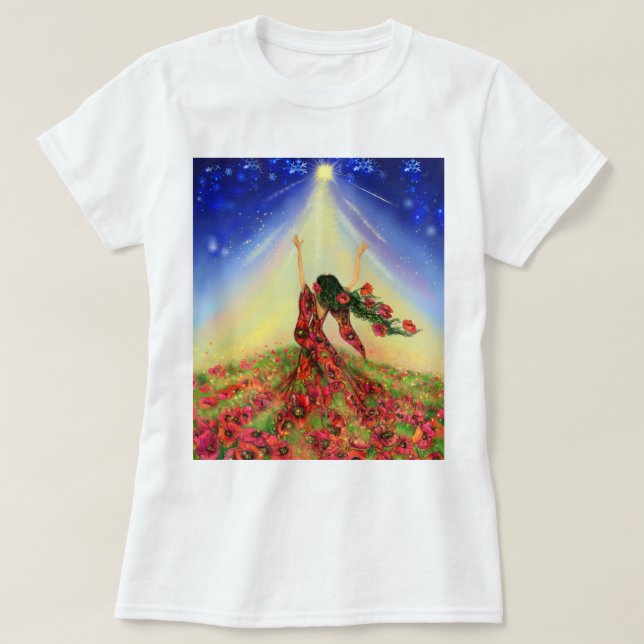 Camiseta La primavera llega después de la pintura de la cam (Diseño del anverso)