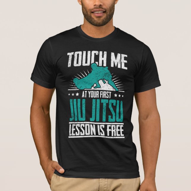 Camiseta La primera lección de Jiu Jitsu es libremente BJJ (Anverso)