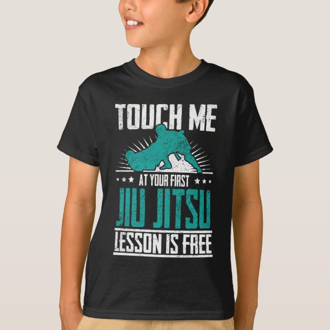Camiseta La primera lección de Jiu Jitsu es libremente BJJ (Anverso)