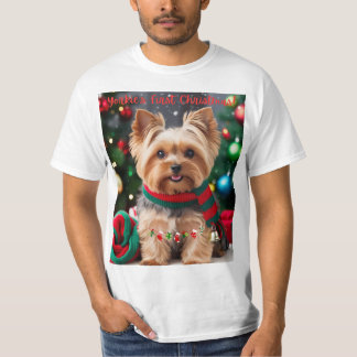 Camiseta ¡La primera Navidad de Yorkie!