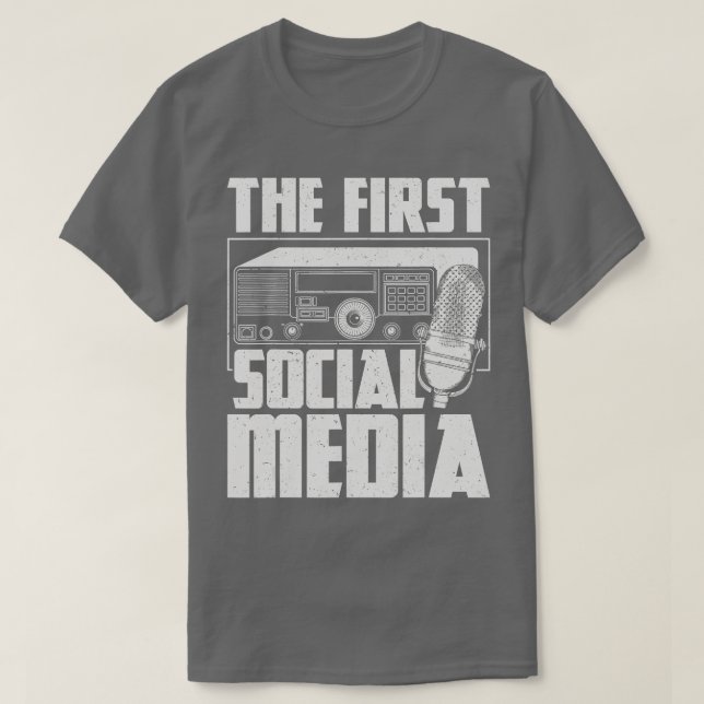 Camiseta La primera radio aficionada a los medios de comuni (Diseño del anverso)