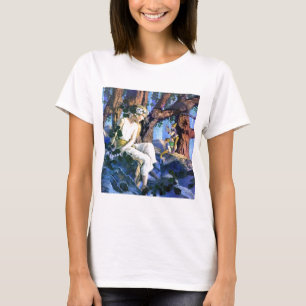 Camiseta La Princesa Justa de Maxfield Parrish y los gnomos