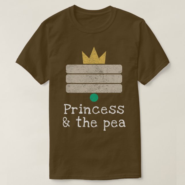 Camiseta La princesa y el cuento de hadas de Pea, Andersen, (Diseño del anverso)