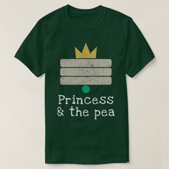 Camiseta La princesa y el cuento de hadas de Pea, Andersen, (Diseño del anverso)