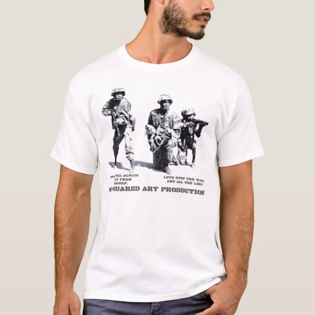Camiseta La producción M-Ajustada del arte, paz… (Anverso)
