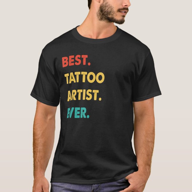 Camiseta La profesión de artista del tatuaje retro mejor ar (Anverso)