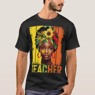 Camiseta La profesora negra Afro Melanin Vintage negra la s