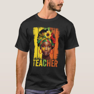 Camiseta La profesora negra Afro Melanin Vintage negra la s