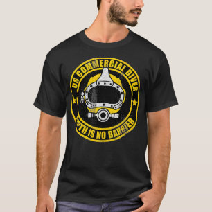 Camiseta La profundidad del buceador comercial de Estados U