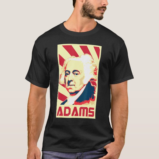 Camiseta La propaganda retro de John Adams (Anverso)