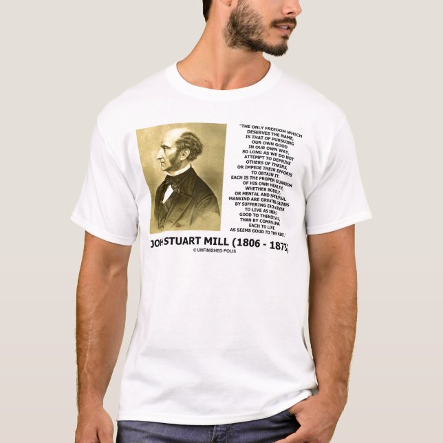 Camiseta La prosecución de la libertad de John Stuart Mill (Anverso)