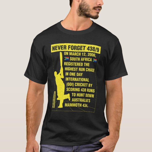 Camiseta La protesta del críquet en Sudáfrica nunca olvida  (Anverso)