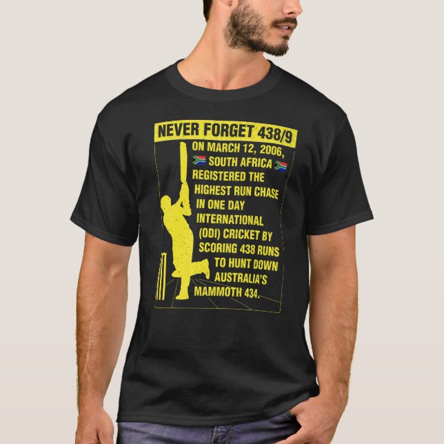 Camiseta La protesta del críquet en Sudáfrica nunca olvida  (Anverso)