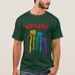 Camiseta La protesta del orgullo gay de los puños del arco