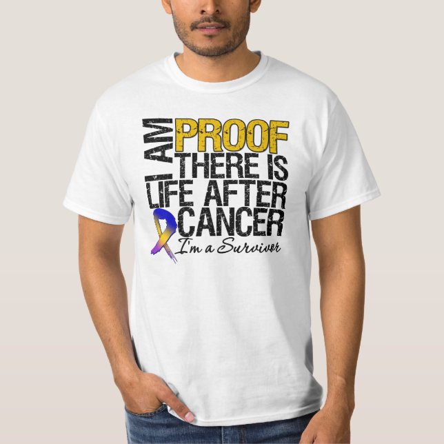Camiseta La prueba del cáncer de vejiga allí es vida (Anverso)