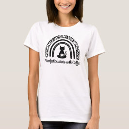 Camiseta La puerción comienza con el café