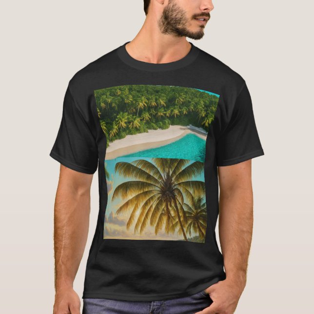 Camiseta La puesta de sol en la playa (Anverso)