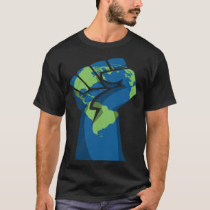 Camiseta La puño terrestre reSISTE al cambio climático