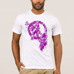 Camiseta La púrpura apenó la salpicadura de la pintura de