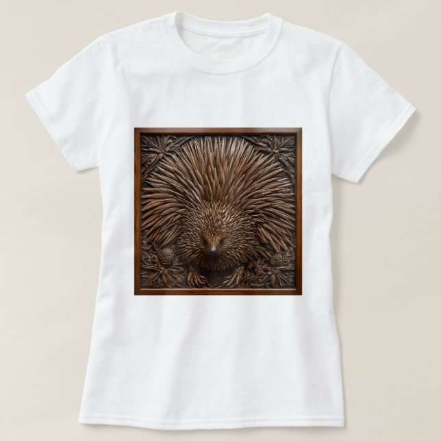 Camiseta La Quill de la Naturaleza: La Echidna Australiana  (Diseño del anverso)