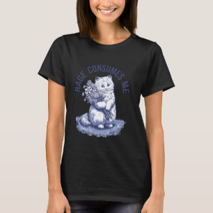 Camiseta La rabia del gato me consume Humor Gato Meme, Humo